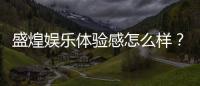 盛煌娱乐体验感怎么样？资深玩家分享真实感受与技巧