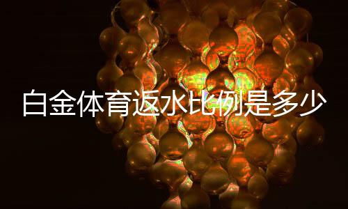白金体育返水比例是多少？寻找最佳投注策略