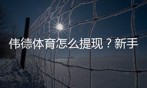 伟德体育怎么提现？新手提现流程、到账时间与手续费全解析