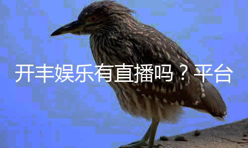 开丰娱乐有直播吗?平台真人直播与游戏体验全解析