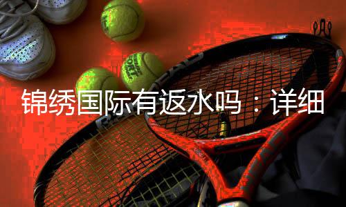 锦绣国际有返水吗：详细了解返水机制