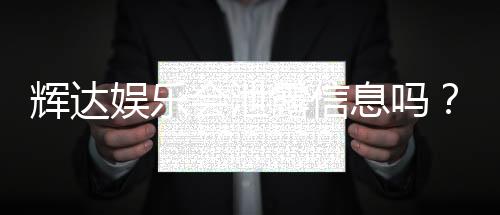 辉达娱乐会泄露信息吗？深度解析其安全性与隐私保护措施