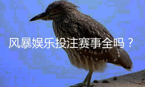 风暴娱乐投注赛事全吗？资深玩家揭秘平台赛事覆盖与参与攻略